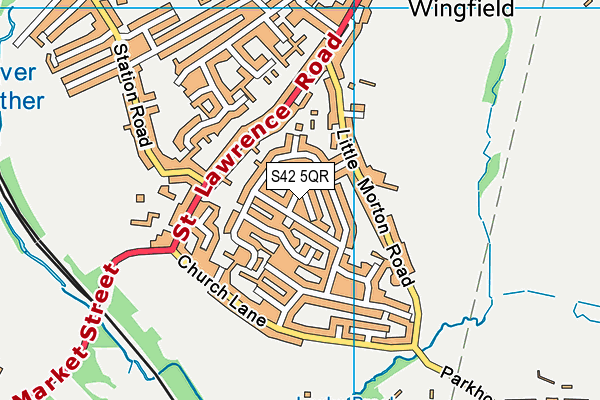 S42 5QR map - OS VectorMap District (Ordnance Survey)