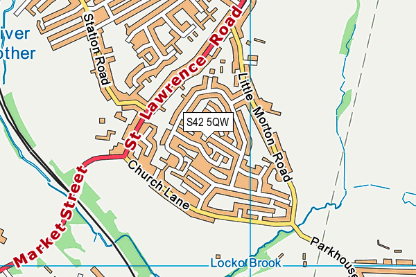 S42 5QW map - OS VectorMap District (Ordnance Survey)