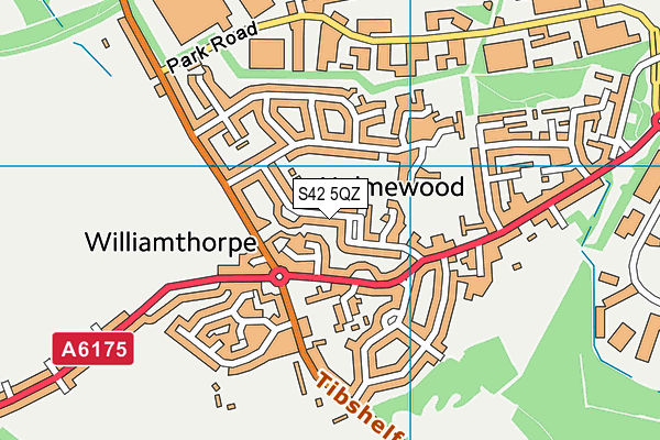 S42 5QZ map - OS VectorMap District (Ordnance Survey)