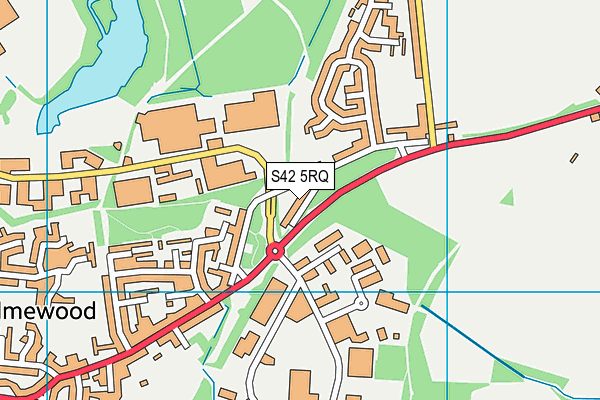 S42 5RQ map - OS VectorMap District (Ordnance Survey)