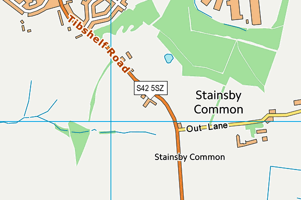 S42 5SZ map - OS VectorMap District (Ordnance Survey)
