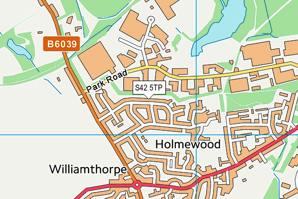 S42 5TP map - OS VectorMap District (Ordnance Survey)