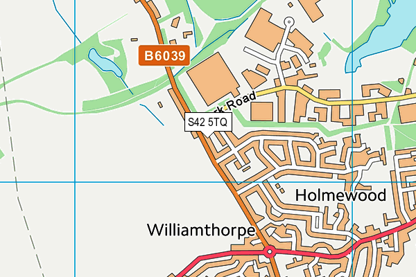 S42 5TQ map - OS VectorMap District (Ordnance Survey)