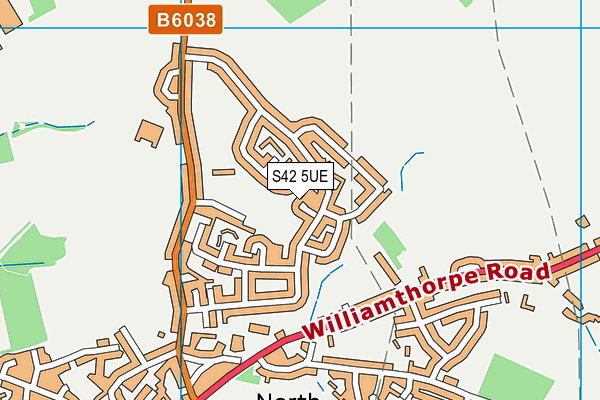 S42 5UE map - OS VectorMap District (Ordnance Survey)