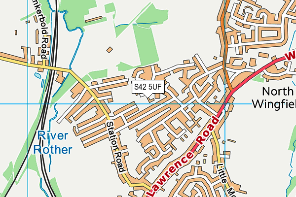 S42 5UF map - OS VectorMap District (Ordnance Survey)