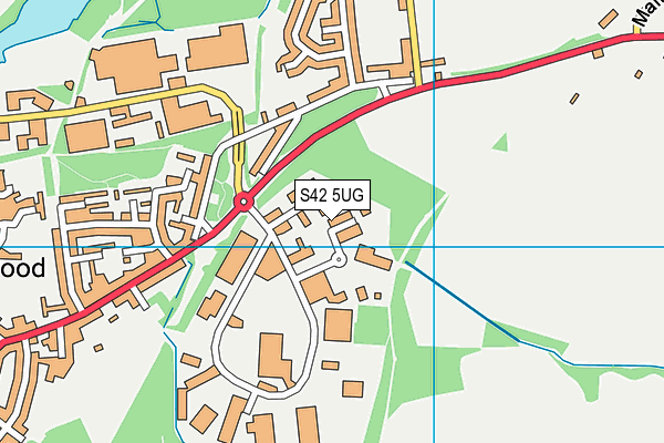 S42 5UG map - OS VectorMap District (Ordnance Survey)