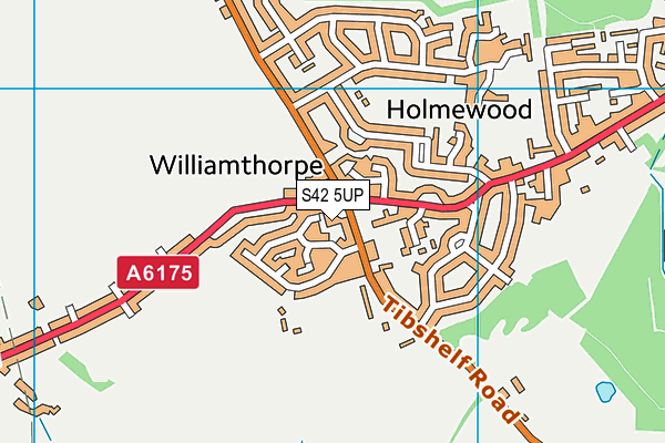 S42 5UP map - OS VectorMap District (Ordnance Survey)