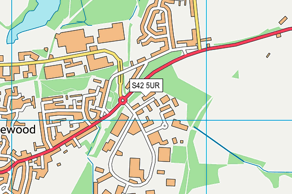 S42 5UR map - OS VectorMap District (Ordnance Survey)