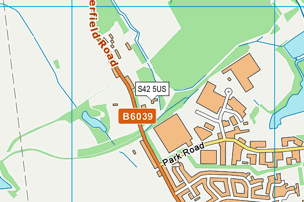 S42 5US map - OS VectorMap District (Ordnance Survey)