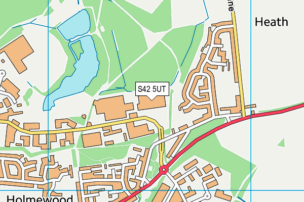 S42 5UT map - OS VectorMap District (Ordnance Survey)