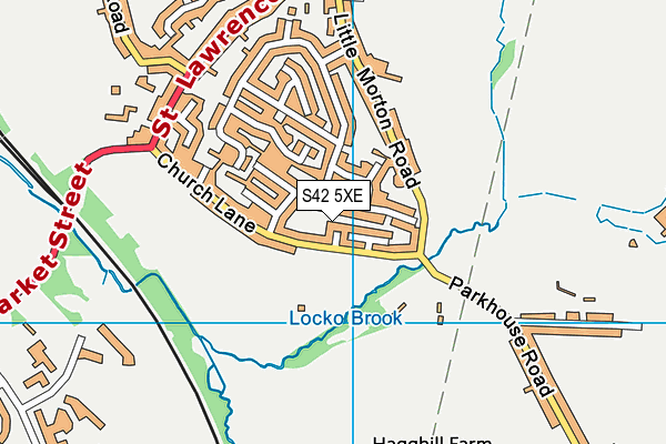 S42 5XE map - OS VectorMap District (Ordnance Survey)