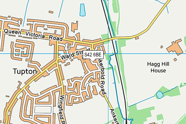 S42 6BE map - OS VectorMap District (Ordnance Survey)