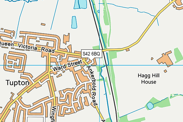 S42 6BQ map - OS VectorMap District (Ordnance Survey)