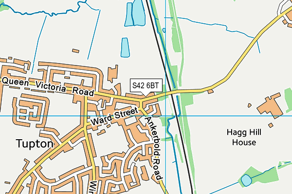 S42 6BT map - OS VectorMap District (Ordnance Survey)