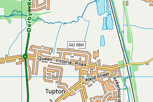 S42 6BW map - OS VectorMap District (Ordnance Survey)