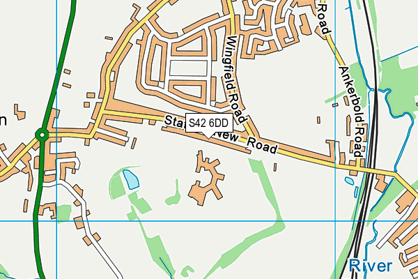 S42 6DD map - OS VectorMap District (Ordnance Survey)