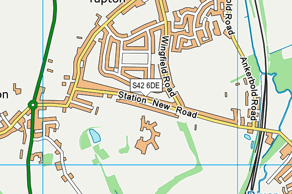 S42 6DE map - OS VectorMap District (Ordnance Survey)