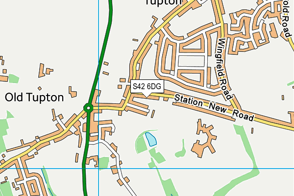 S42 6DG map - OS VectorMap District (Ordnance Survey)