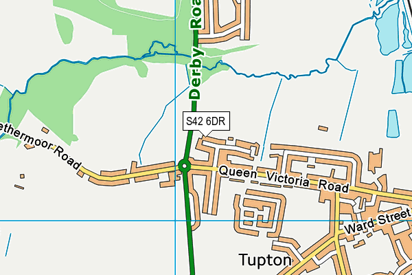 S42 6DR map - OS VectorMap District (Ordnance Survey)