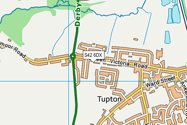 S42 6DX map - OS VectorMap District (Ordnance Survey)