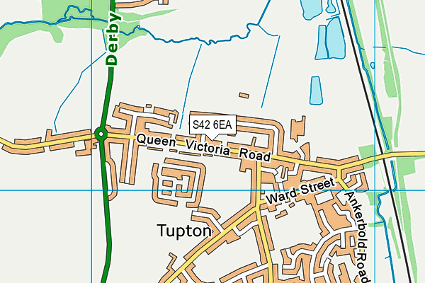 S42 6EA map - OS VectorMap District (Ordnance Survey)