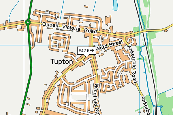 S42 6EF map - OS VectorMap District (Ordnance Survey)