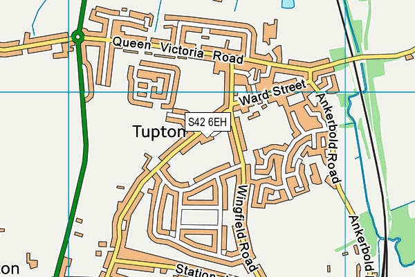 S42 6EH map - OS VectorMap District (Ordnance Survey)