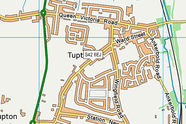 S42 6EJ map - OS VectorMap District (Ordnance Survey)
