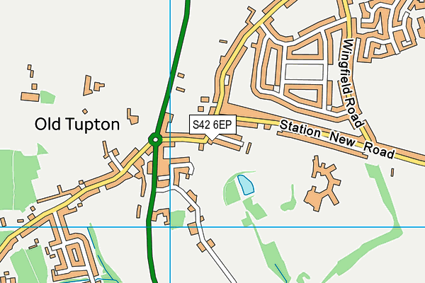 S42 6EP map - OS VectorMap District (Ordnance Survey)