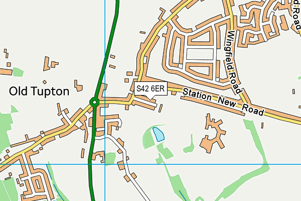 S42 6ER map - OS VectorMap District (Ordnance Survey)