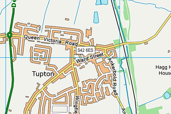 S42 6ES map - OS VectorMap District (Ordnance Survey)