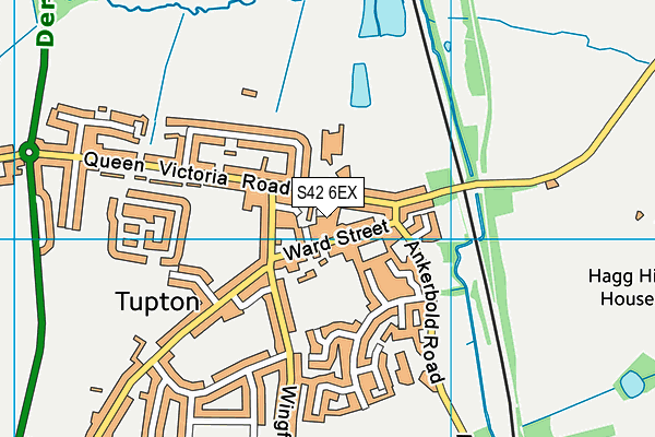 S42 6EX map - OS VectorMap District (Ordnance Survey)