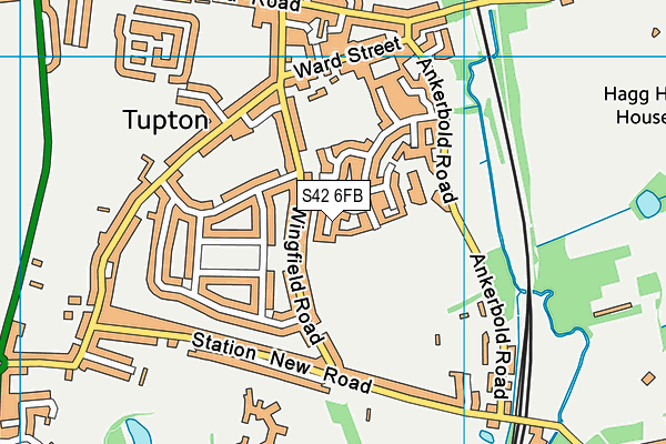 S42 6FB map - OS VectorMap District (Ordnance Survey)