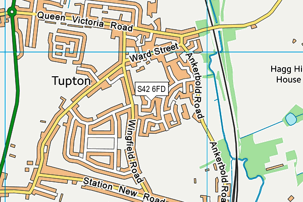 S42 6FD map - OS VectorMap District (Ordnance Survey)