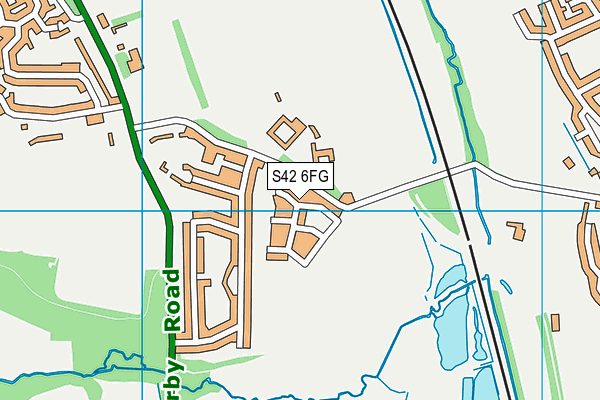 S42 6FG map - OS VectorMap District (Ordnance Survey)