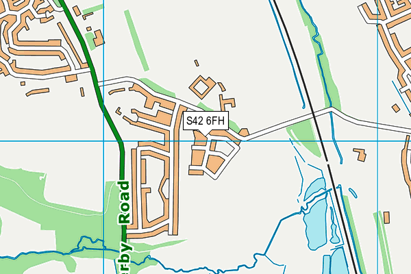S42 6FH map - OS VectorMap District (Ordnance Survey)