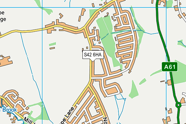 S42 6HA map - OS VectorMap District (Ordnance Survey)