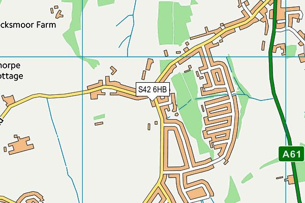S42 6HB map - OS VectorMap District (Ordnance Survey)