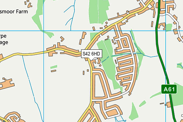 S42 6HD map - OS VectorMap District (Ordnance Survey)