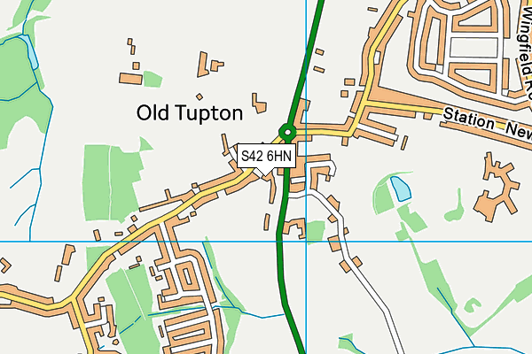 S42 6HN map - OS VectorMap District (Ordnance Survey)