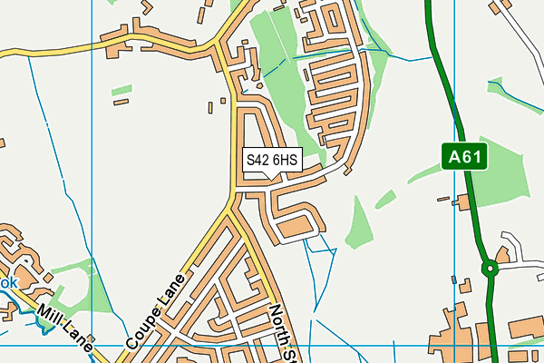 S42 6HS map - OS VectorMap District (Ordnance Survey)
