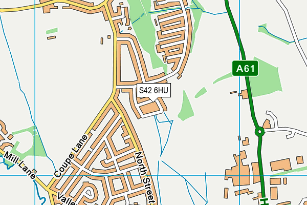 S42 6HU map - OS VectorMap District (Ordnance Survey)