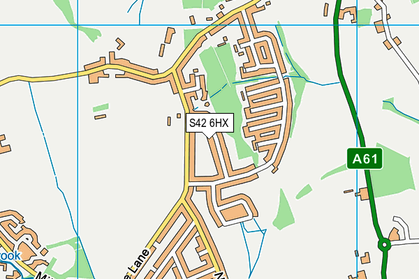 S42 6HX map - OS VectorMap District (Ordnance Survey)