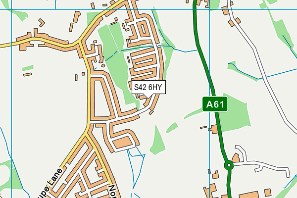 S42 6HY map - OS VectorMap District (Ordnance Survey)