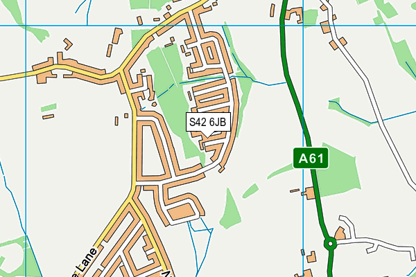 S42 6JB map - OS VectorMap District (Ordnance Survey)