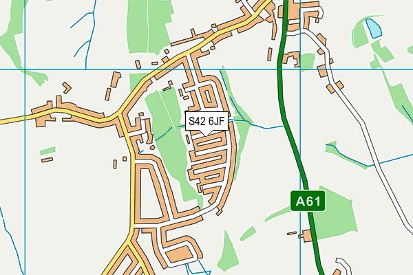 S42 6JF map - OS VectorMap District (Ordnance Survey)