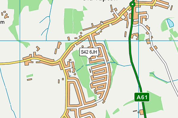 S42 6JH map - OS VectorMap District (Ordnance Survey)