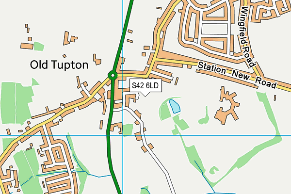 S42 6LD map - OS VectorMap District (Ordnance Survey)