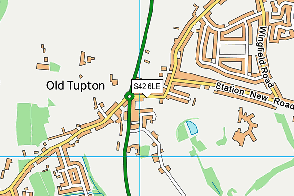 S42 6LE map - OS VectorMap District (Ordnance Survey)