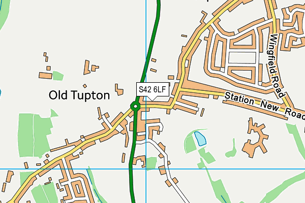 S42 6LF map - OS VectorMap District (Ordnance Survey)